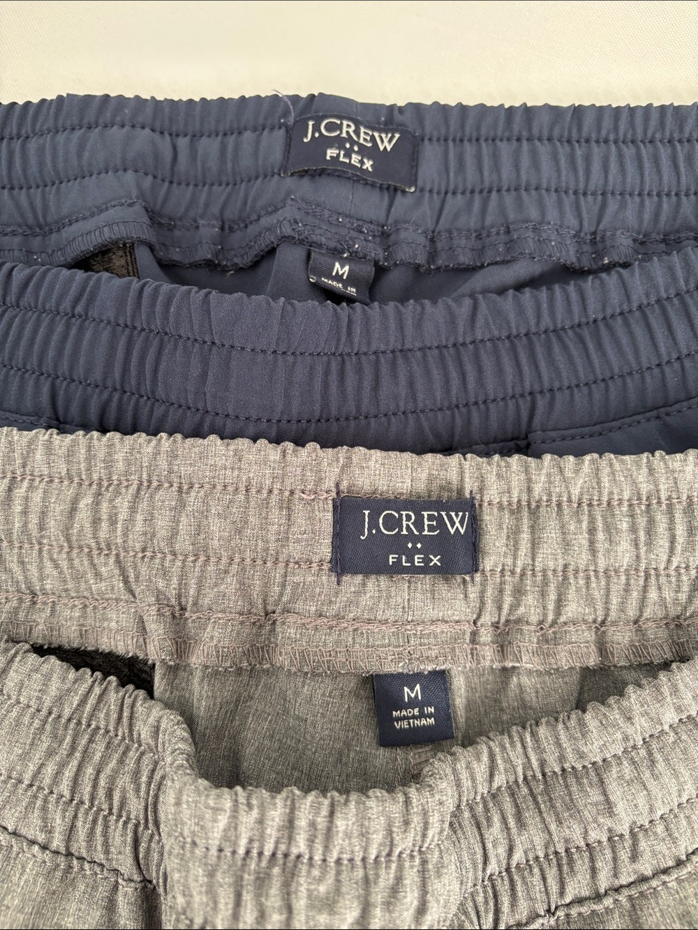 J. Crew Men’s Athletic Elastic-Waist Shorts — Gray & Navy - Picture 2 of 10